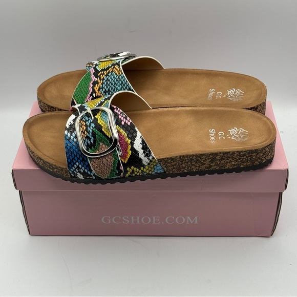 GC Shoes Luna Multi Snake Print Sandals Size 9 - Picture 3 of 8